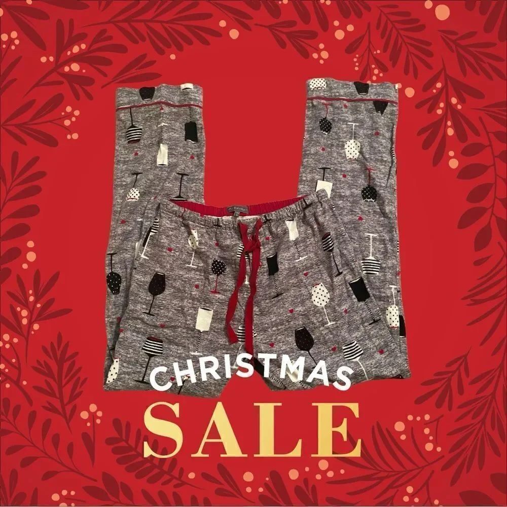 Christmas Wine Pajamas Nordstrom P J Salvage NWT Size Small